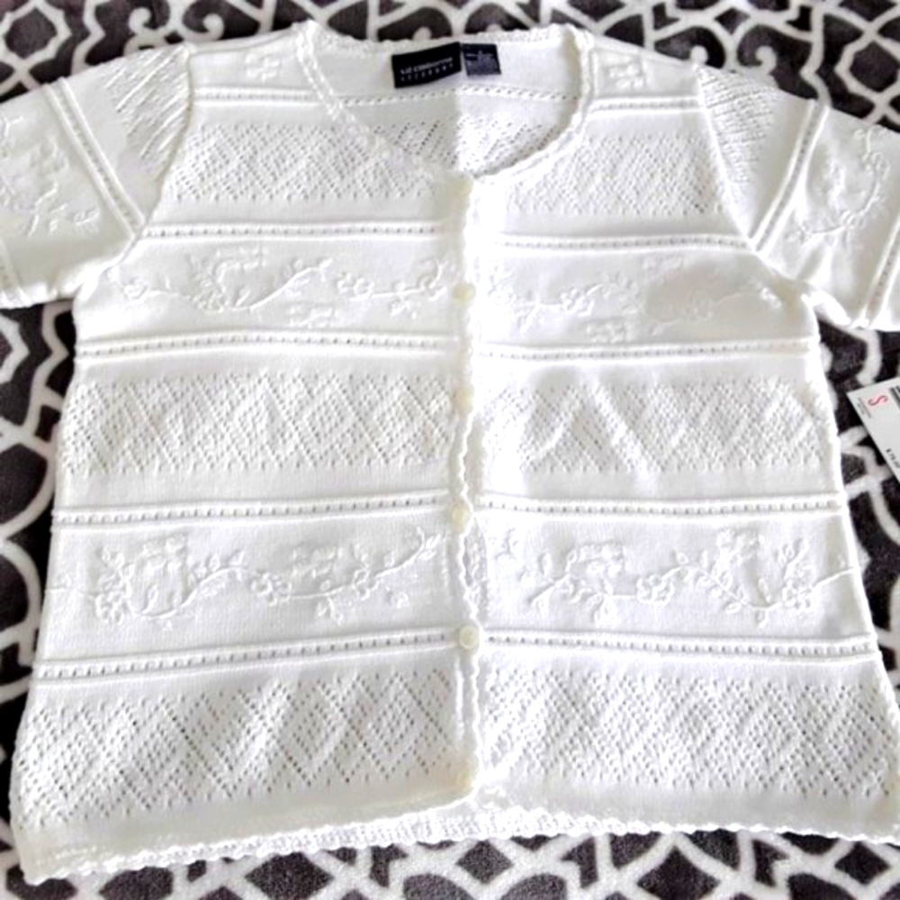 Beautiful Embellished  Knitted Cotton Top, S
